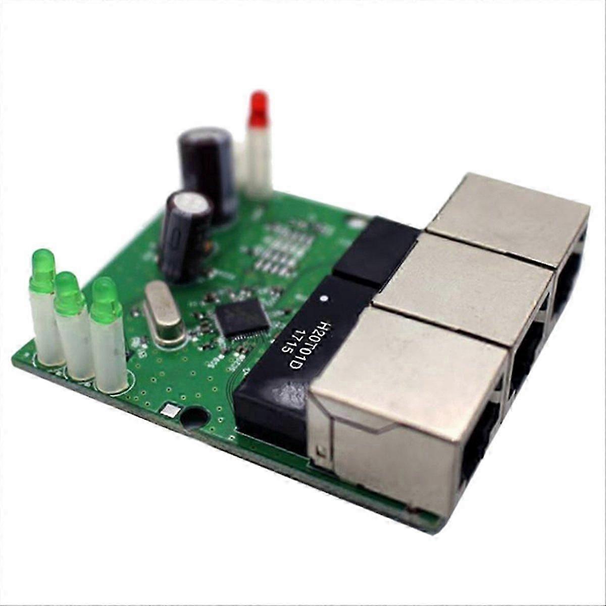 Fast Switch Mini 3 Port Ethernet Switch 10 / 100mbps Network Switch Hub Pcb Module Board compatible with System