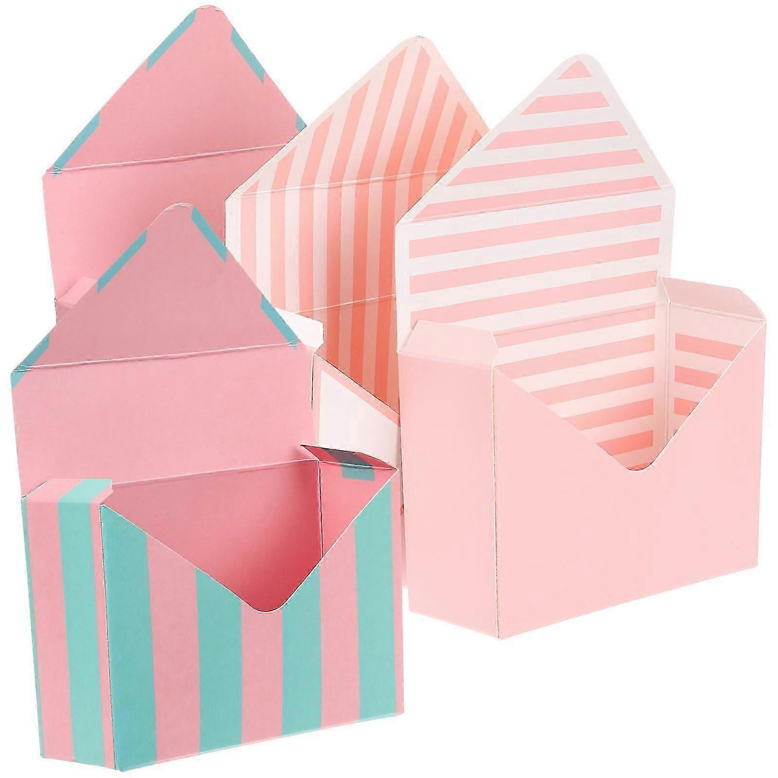 Flower Packaging Envelope Boxes, Multi Paper Material, 4Pcs for Gift Packaging