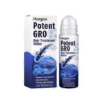 Roll-on de sérum capilar natural para crescimento, antiqueda, promove crescimento saudável dos fios, óleo essencial para cabelos grossos, ideal para homens e mulheres.