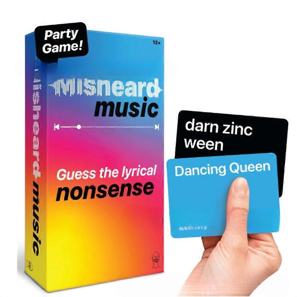 Misheard Music - Guess The Lyrical Nonsense Fun Family Card Games for Karaoke & Party Entertainment