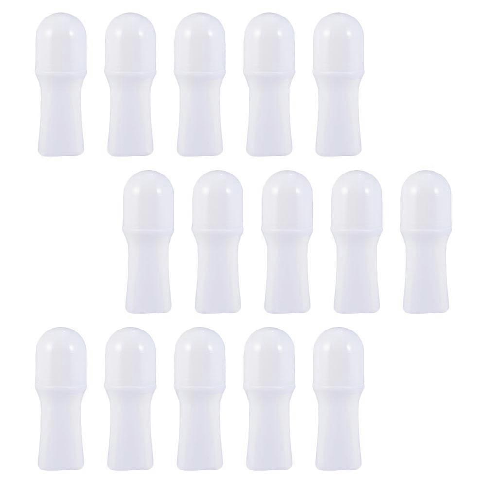 15pcs Refillable Roller Bottles Plastic Essential Oils Roller Containers (50ml)