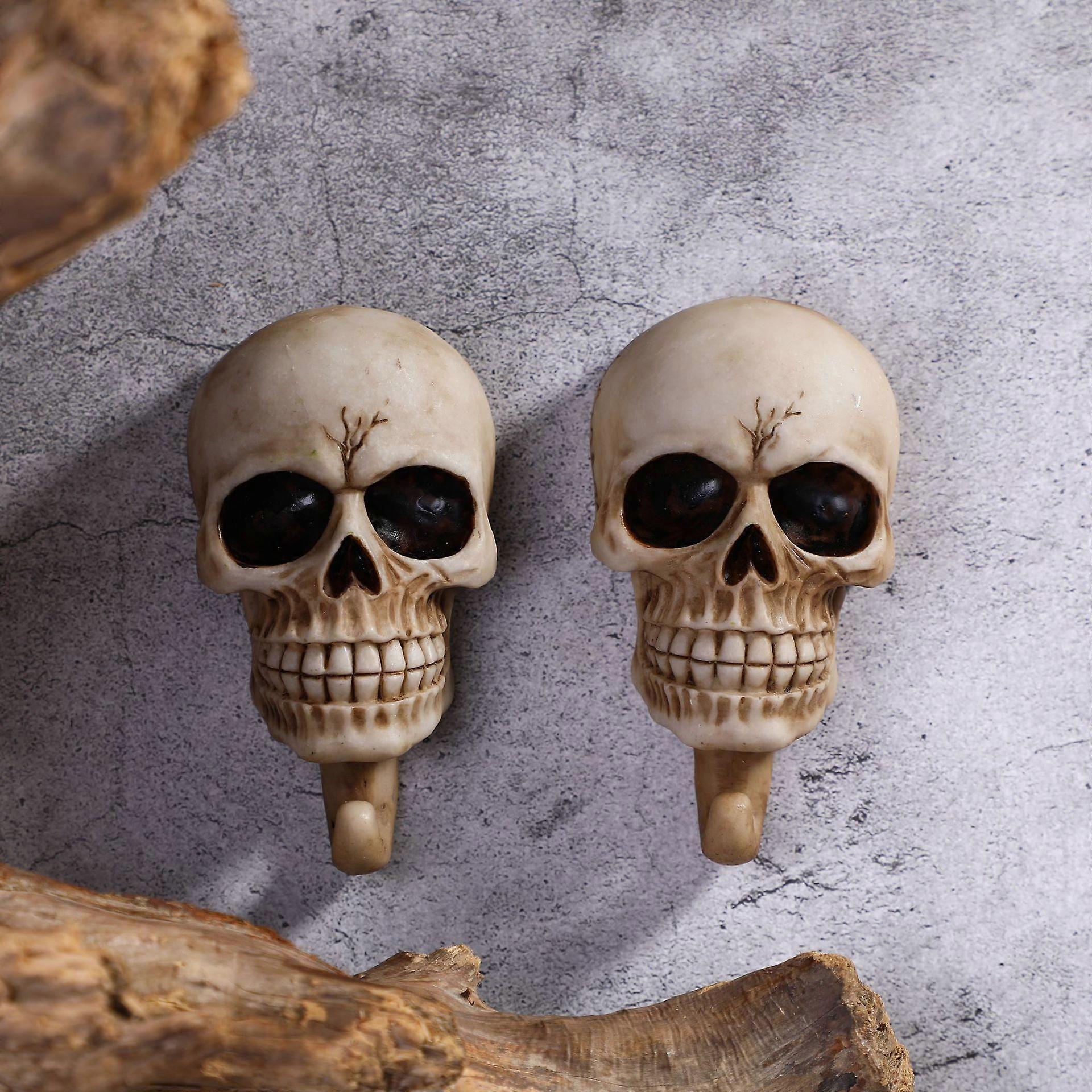 Halloween retro skull hooks, storage hooks, 2-pack