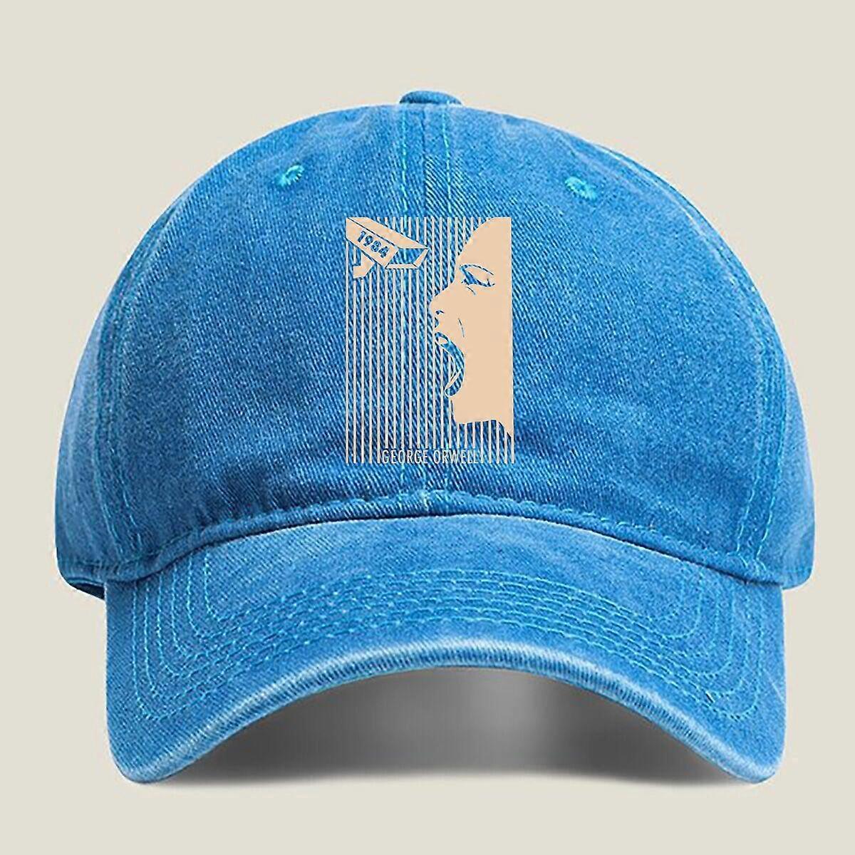 George Orwell Silhouette Washed Baseball Cap