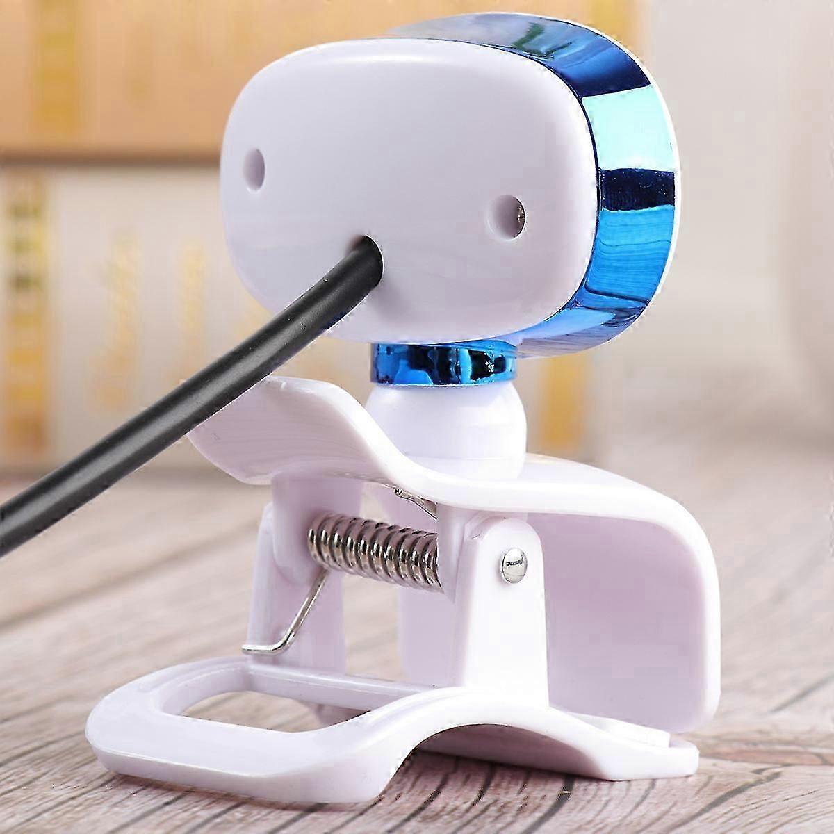 Computer Camera Webcam for Pc with Adjustable Focal Length Clip Blue