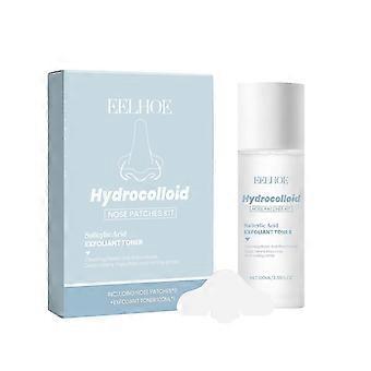 Hydrocolloid Nose Patches, Salicylic Acid Exfoliant Toner, Overnight Blackhead Remover, Absorbs Gunk, Hydrating And Moisturizing