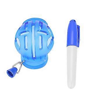 Golfbal Liner Line Marker Tekening Sjabloon Uitlijning Tool met Pen Accessoires (Blauw)