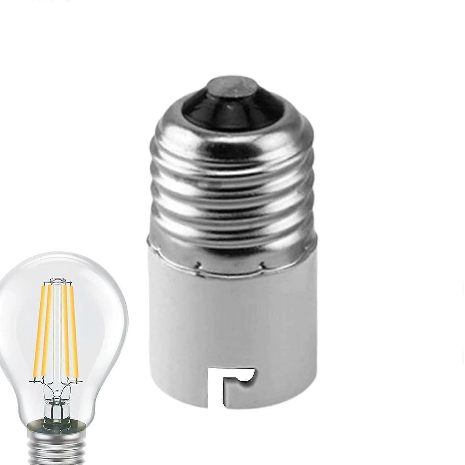 2-Piece Socket Adapter, Base Converter, Socket Changer, Light Fixture Adapter (E27 to B22), PC/Metal