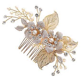 Wedding Hair Comb Bride Hair Piece Flower Leaf Headpiece Bride Hair Accessory