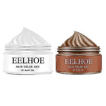 Eelhoe Granny Gray Colorful Hair Wax Hair Mud Long-lasting Styling Natural Fluffy Color Disposable Dyed Hair Wax