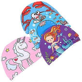 4pcs Swim Hat Flexible Swim Cap Femmes Hommes Tissu Swimming Hat Respirant Bonnet de bain