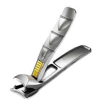 Angled Head Toenail Clippers for Thick Toenails, Sharp Large Nail with Safety Lock, Ergonomic Handle Seniors, Wide Jaw Anti-Splash Cutter Men Women (L