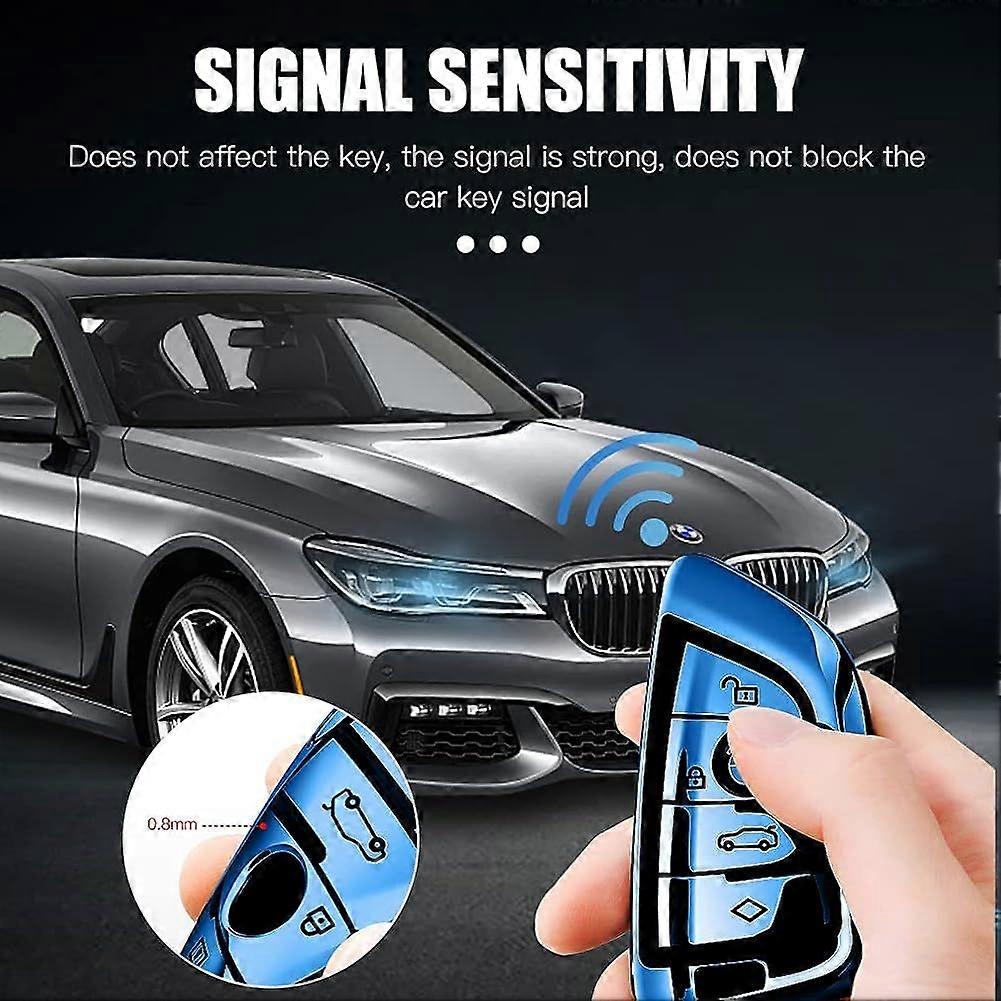 BMW Key Case Full Protection Soft TPU Compatible with BMW Keyless Remote Control