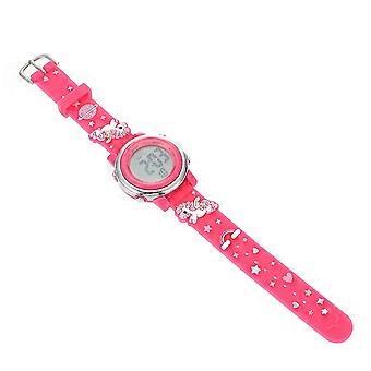 Children 3ATM Waterproof Wrist Watch 22X3CM Rosy 3D Cartoon Design For Daily Wear 1Pcs
