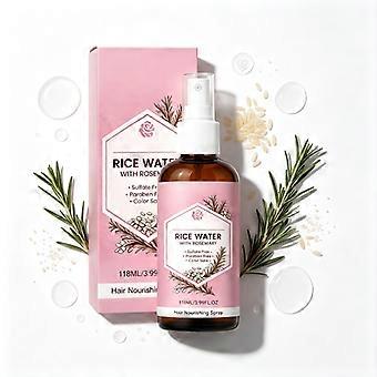 Rice Water Rosemary Hair Nourishing Spray 118ml, Sulfate Free Paraben Free Leave-In Care for Soft Smooth Looking Hair Daily Use