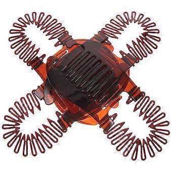 4pcs Interlocking Banana Combs Pinza para el cabello Herramienta de trenza Peines de cabello flexibles para mujeres