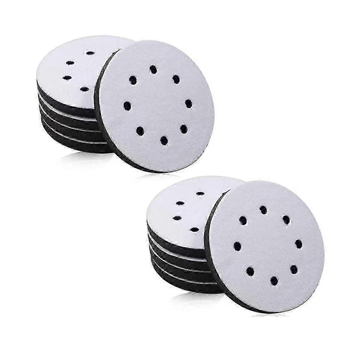 10 Pack Soft Density Interface Pads 5 Inch 8 Holes Hook And Loop Sponge Cushion Buffer Backing Pad