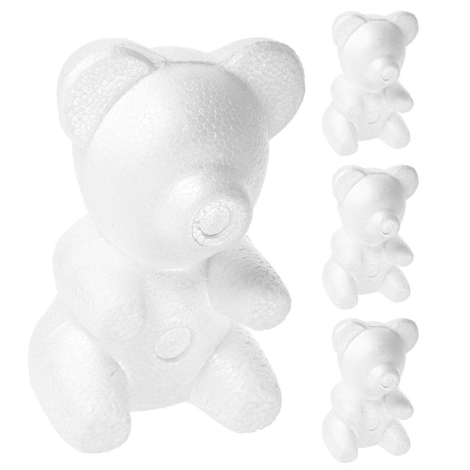 Foaming Bear Model Bear Shaped Mold for Decoration 4Pcs White Kit