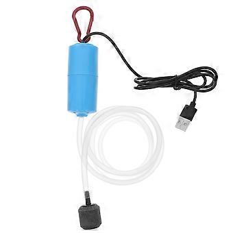 Pompa d'aria per acquario silenziosa USB Pompa di ossigeno portatile per acquario Design silenzioso Facile ricarica USB Ideale per piccoli acquari Accessori per acquari