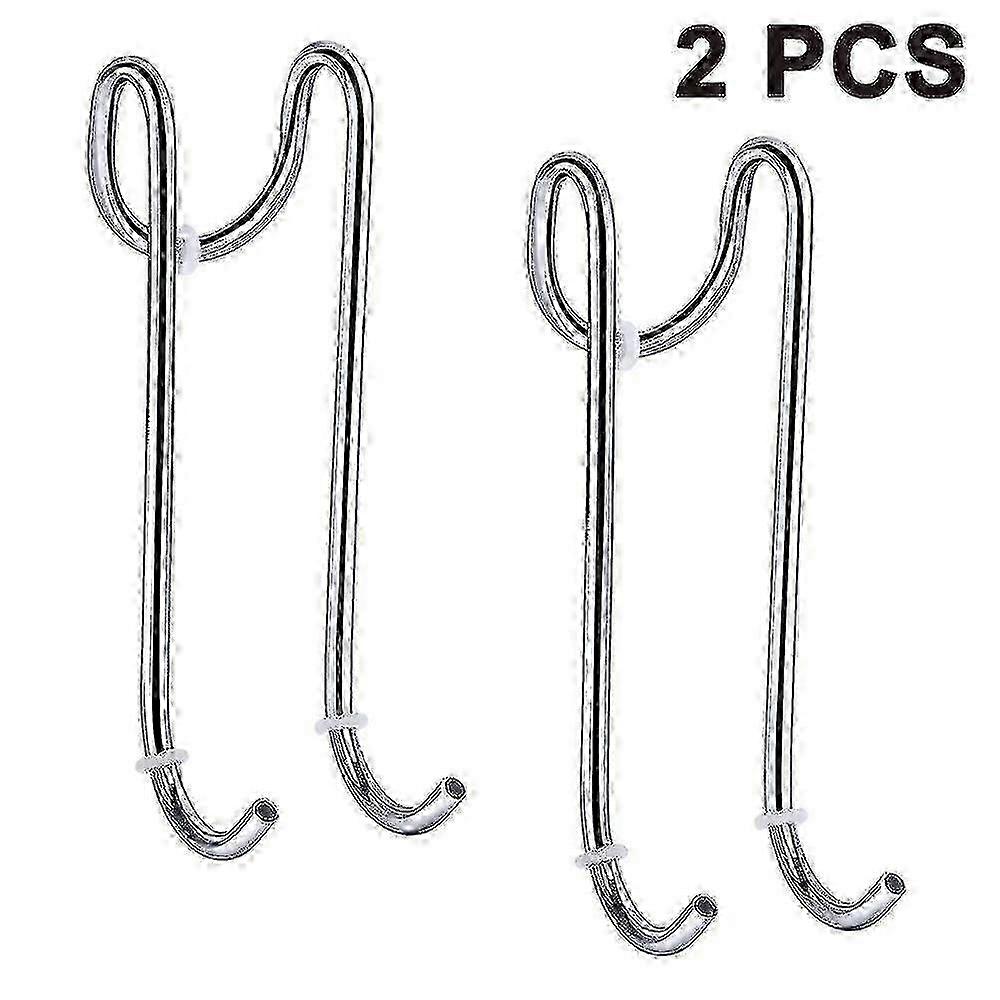 2pcs Shower Door Hooks, Over Door Hooks compatible with Bathroom Frameless