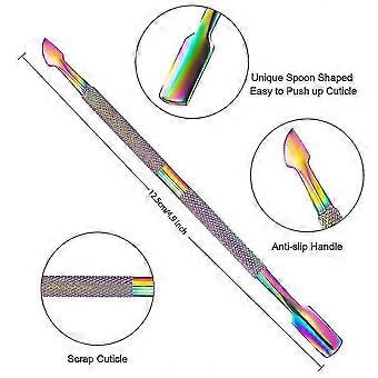 Stainless Steel Cuticle Nipper and Pusher Set, Sharp Cuticle Remover Tool for Fingernails and Toenails, Durable Travel Manicure Kit for Home and Salon