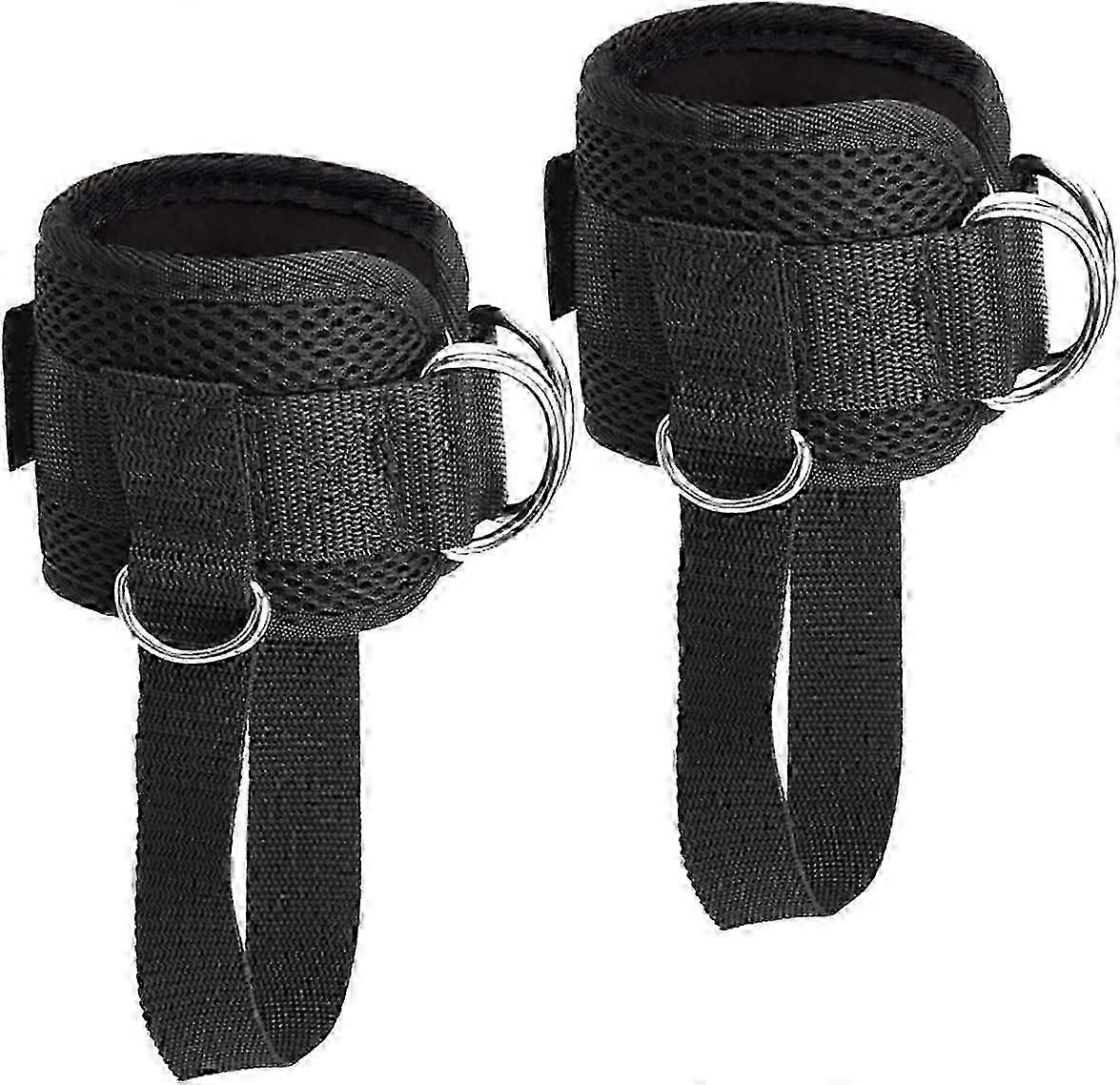 1 Pair Adjustable Ankle Strap for Cable Machine, Ankle Cuff Bands for Kickback Workout Training