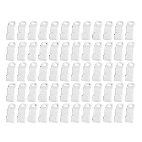 60X Hooks Adjustable for Hangers - White White