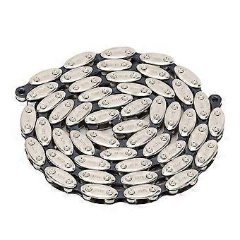 Single Speed Bike Chain Manganese Steel 100 Links Retro Bike Chain with Buckle compatible with Fixed Gear BMX Bikes