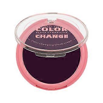 Portable Blush Cream Compact with Dark to Pink Cheek Color, Smooth Cream Texture and Round Case for Makeup, Travel Carry and Easy Wear Multicolor
