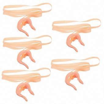 Swimming Nose Clips, 5-Pack Silicone Nose Protection with Straps for Kids & Adults