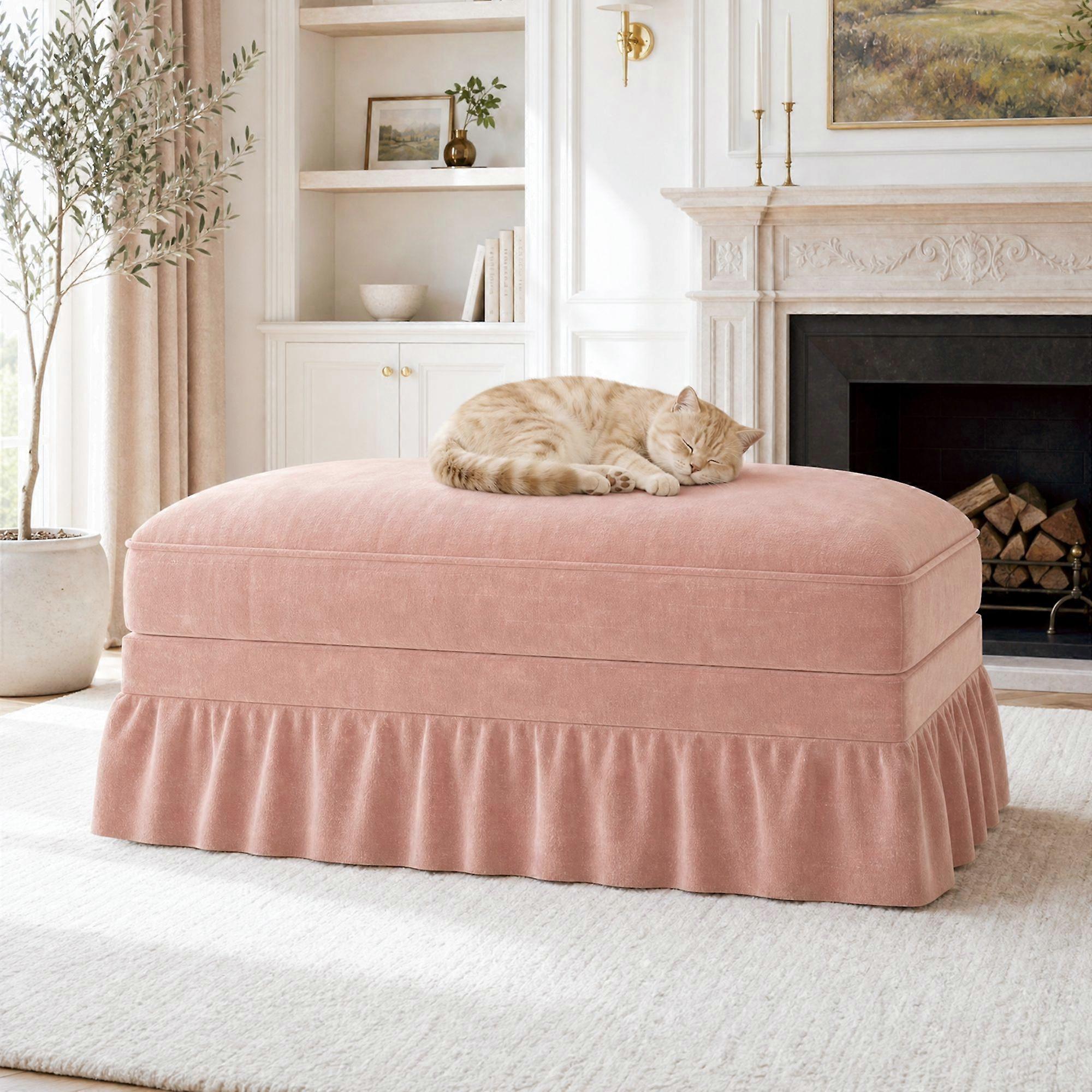 Windsor stool chenille - pink