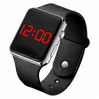 LED Screen and Backlight Kids Digital Sports Watch, Black Square Case for Leisure Activities
