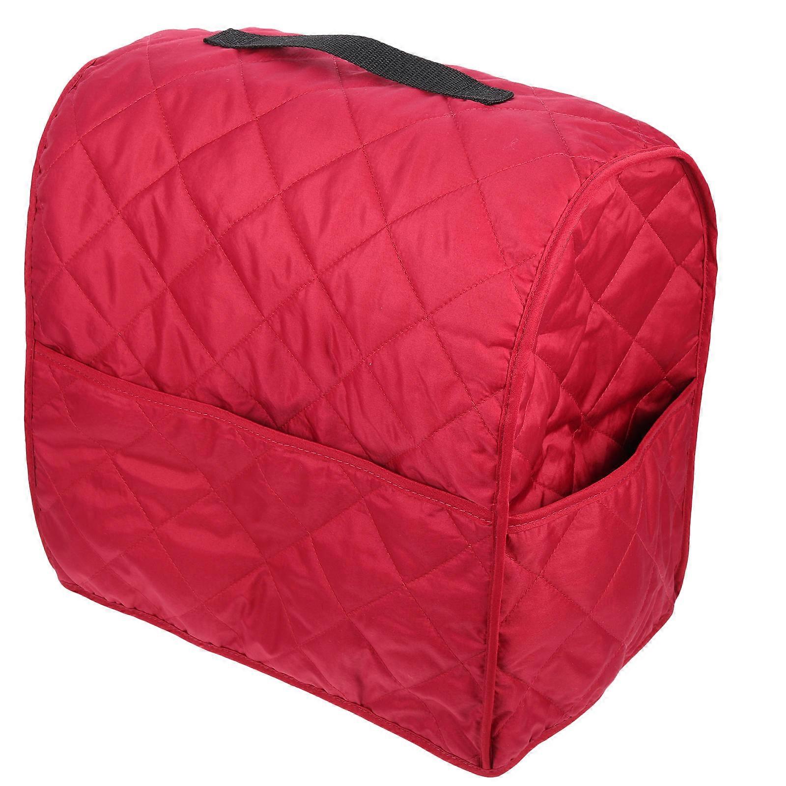Wear-Resistant Toaster Protector Red Bread Maker Cover 4Pcs Included