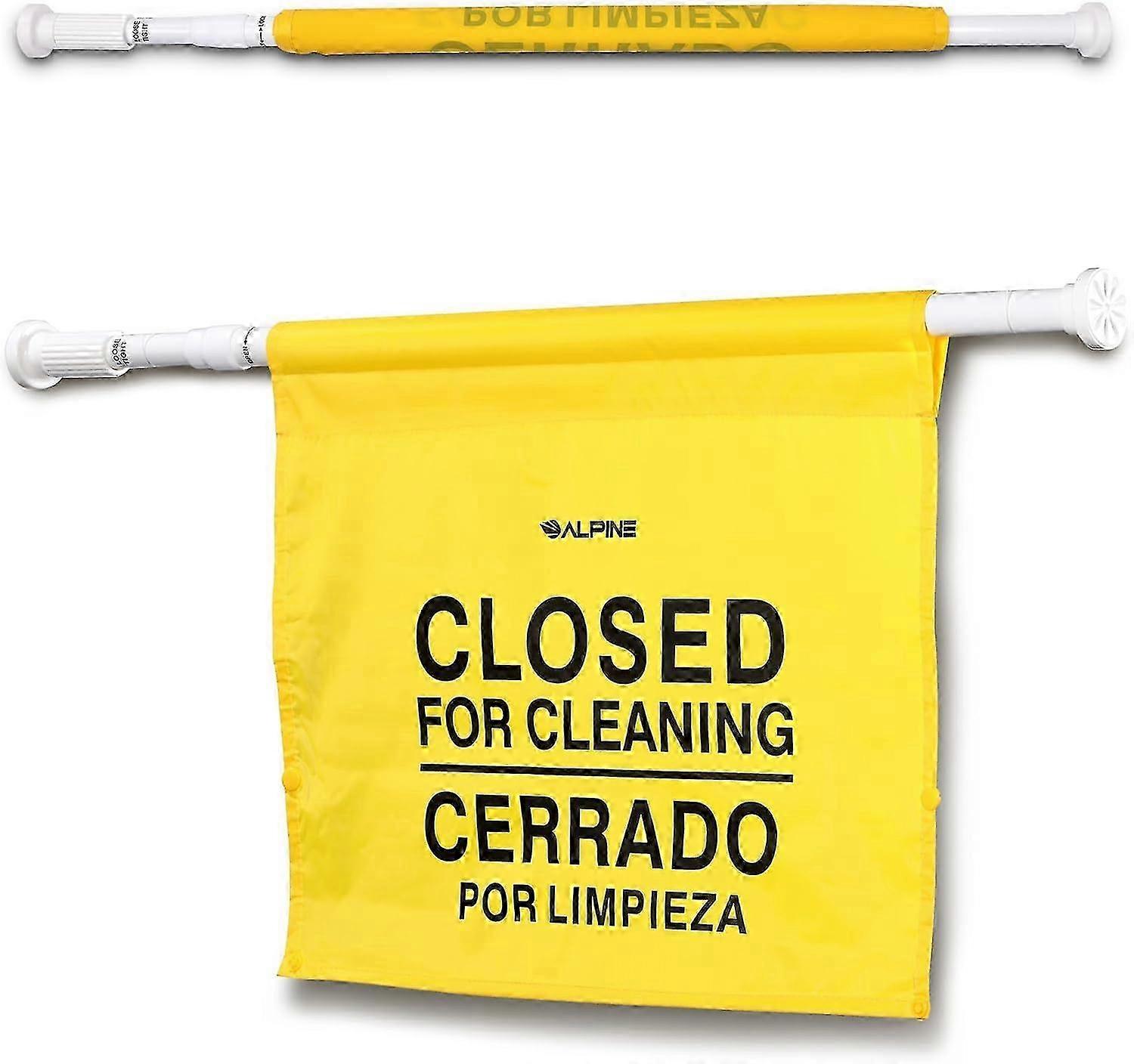 Adjustable Door Stop Cleaning Sign