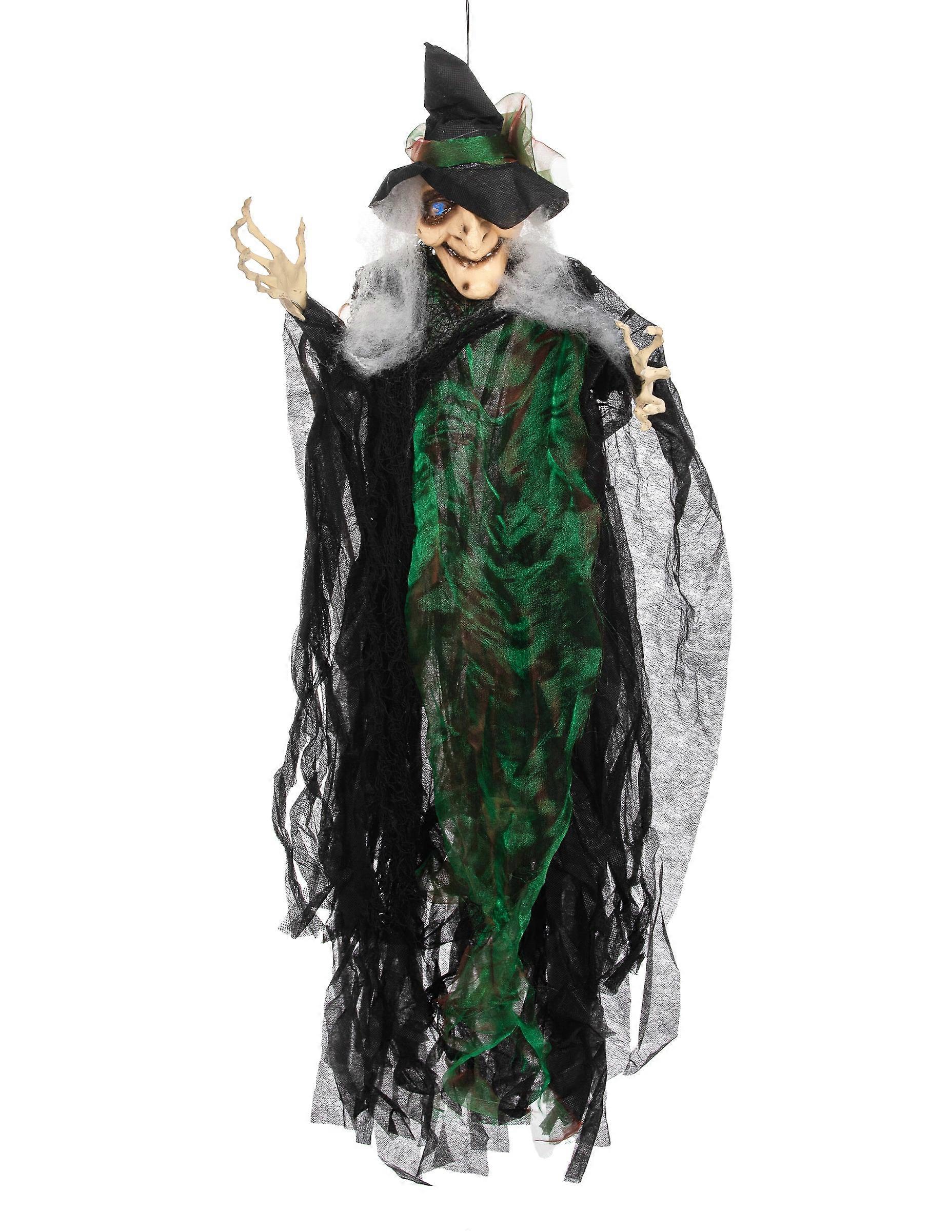 Luminous witch hanging decoration 110 cm
