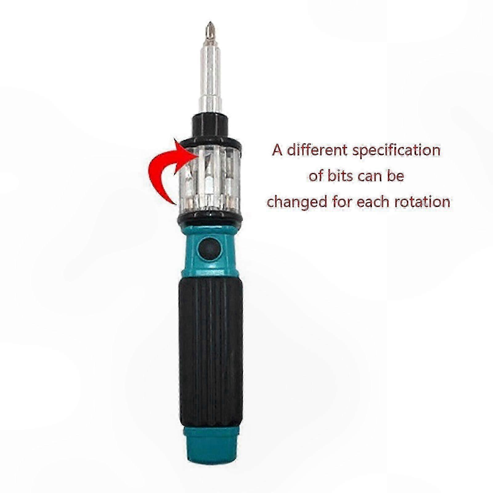 Multi-Function Ratcheting Screwdriver with 6 Bits SL3 SL4 SL6 Tool Set