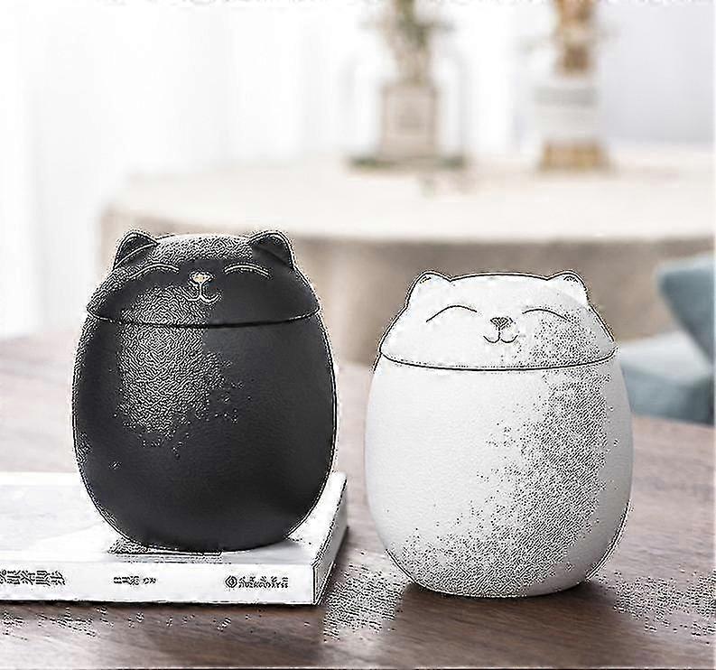 Smiling Cat Ceramic Urn For Ashes