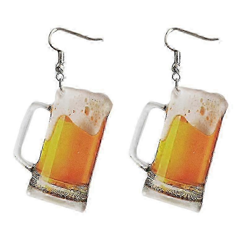 Funny Acrylic Beer Mug Hook Earrings