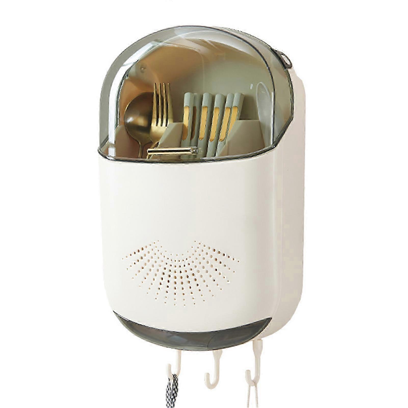 Drainage Wall Mount Utensil Holder Dustproof ABS