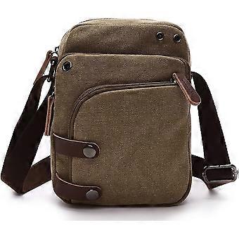 Small Vintage Canvas Travel Purse Mini Shoulder Bags Messenger Crossbody Handbag