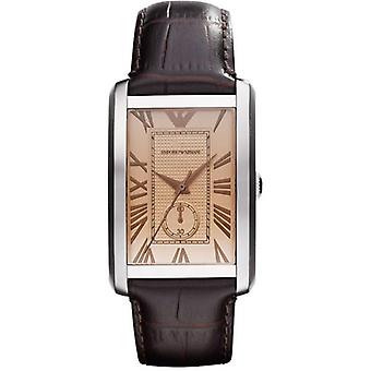 Armani marco reloj para Hombre Analógico de Cuarzo con brazalete de Piel de vaca AR1605