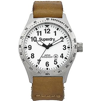 Watch superdry triton brown ac. Japanese Quartz Analog Man Watch with SYG105TW Cowskin Bracelet