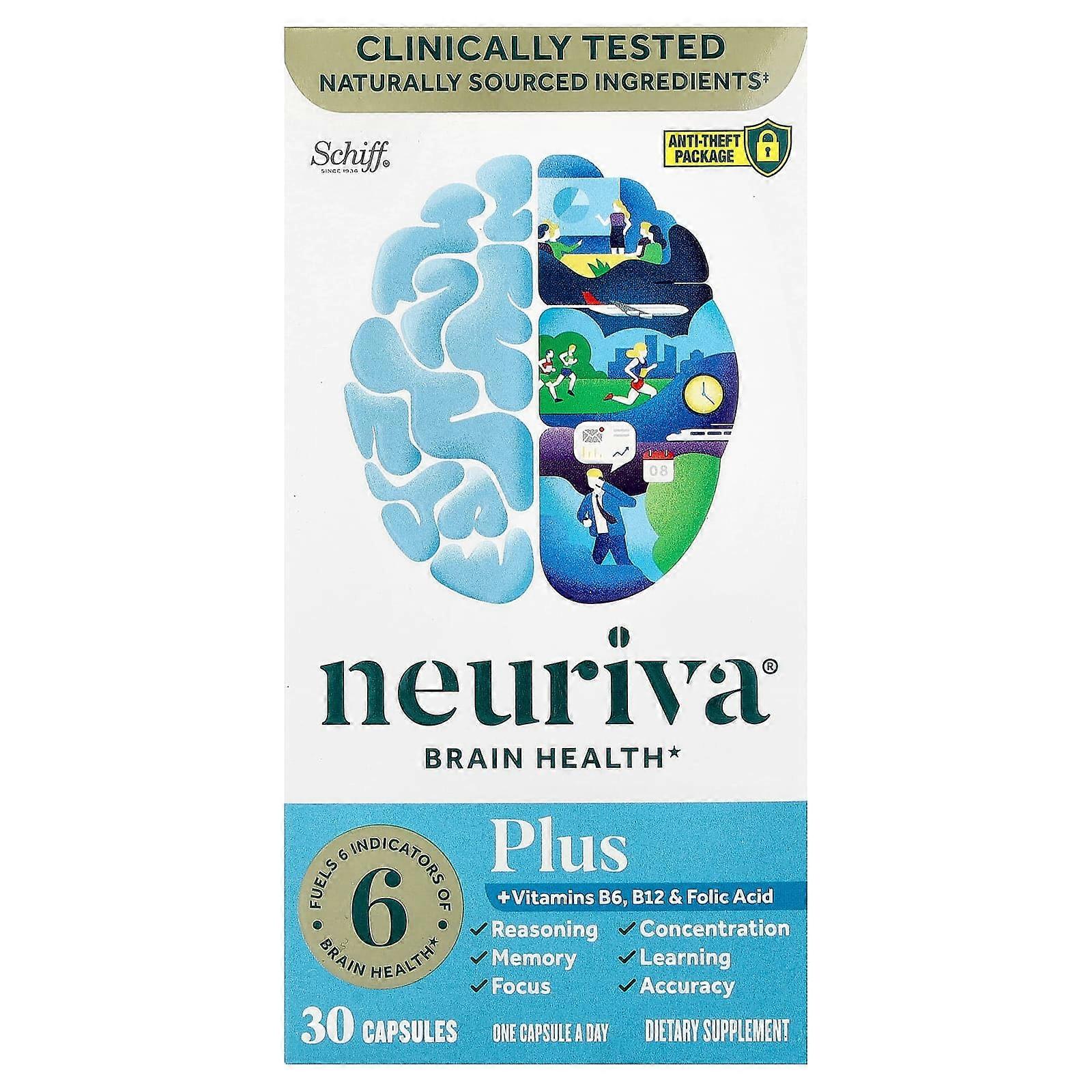 Schiff, Neuriva Brain Performance, Plus, 30 Capsules