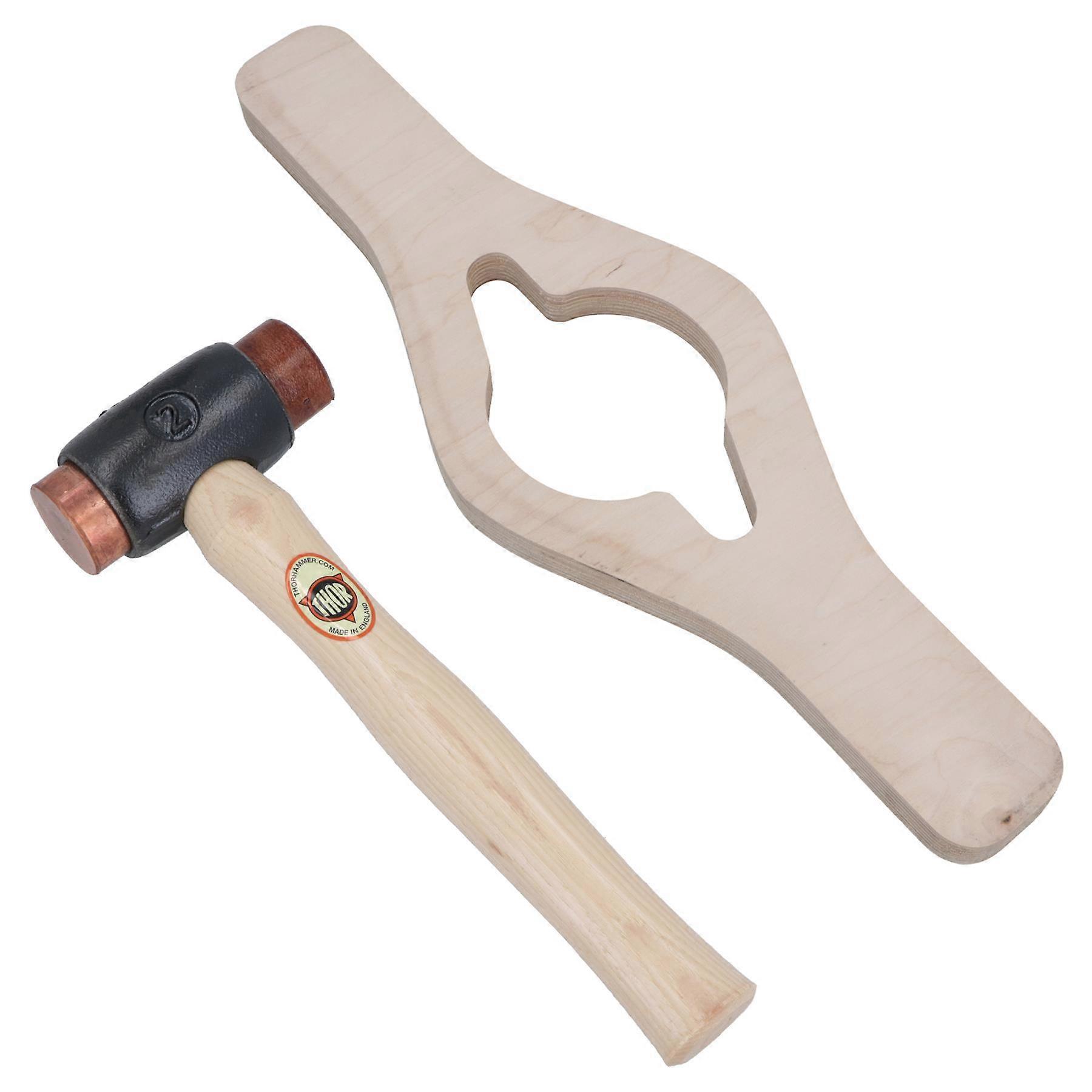 Jaguar Wire Wheel Knock On Spinner Saver Spanner & Copper Hide Thor Hammer