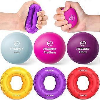 Grip strength trainer and stress ball set for adults.