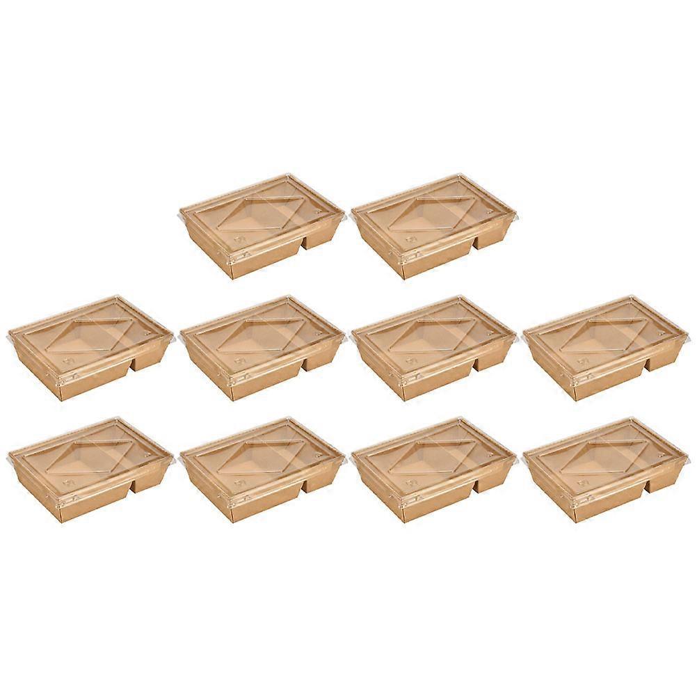 Cases Brown Takeaway Packaging compatible with Storage 20Pcs