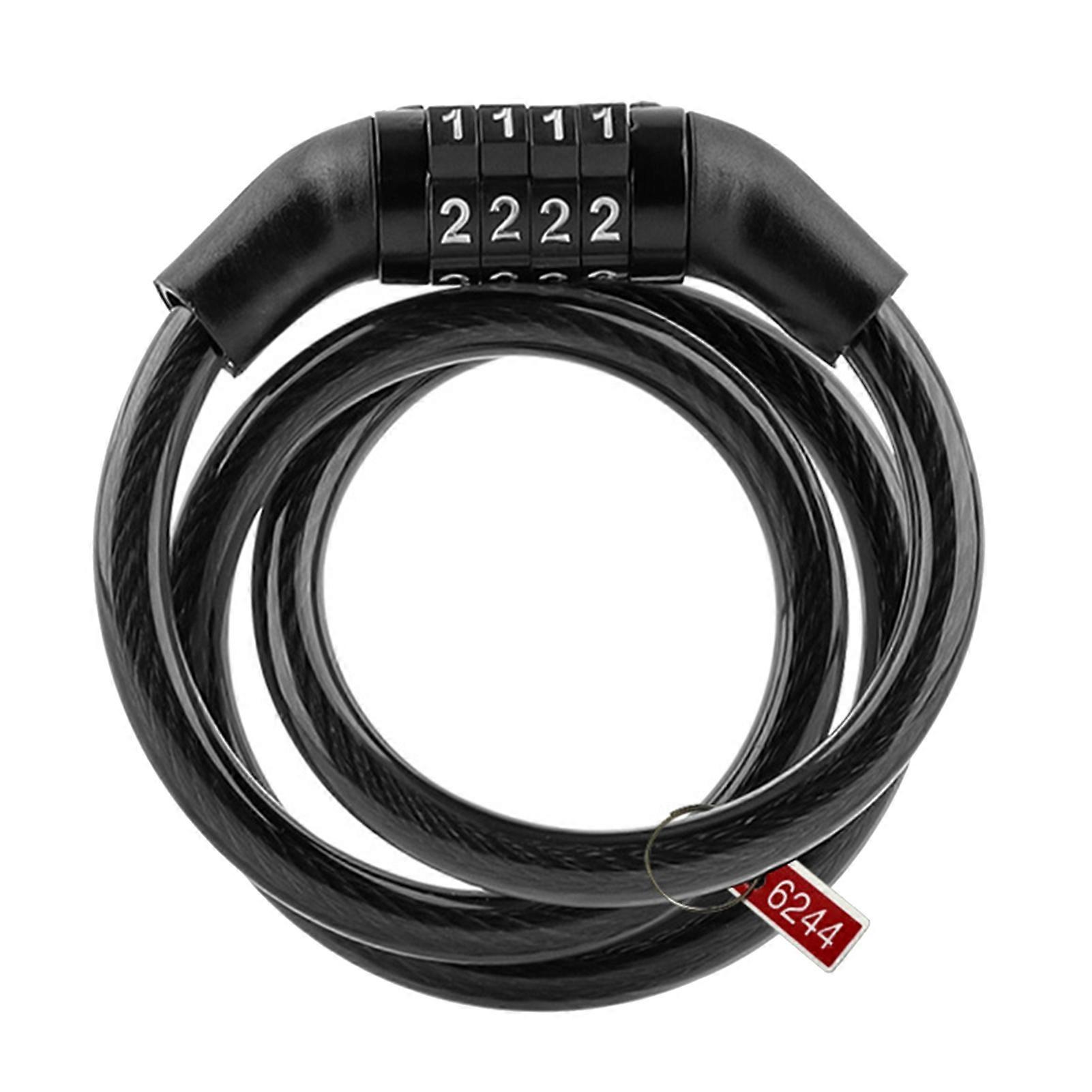 Compact 4-Digit Steel Cable Bike Lock