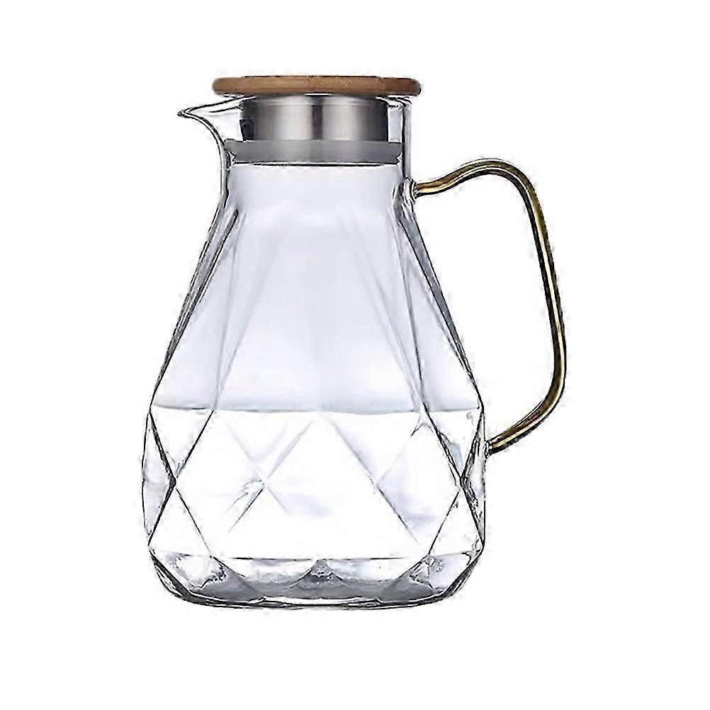 Elegant Thick Glass Pitcher For Hot Cold Drinks