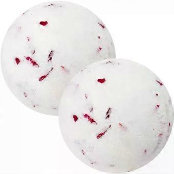 2pcs round Rose Bath Bombs, Sea Salt Moisturizing Spa Soak