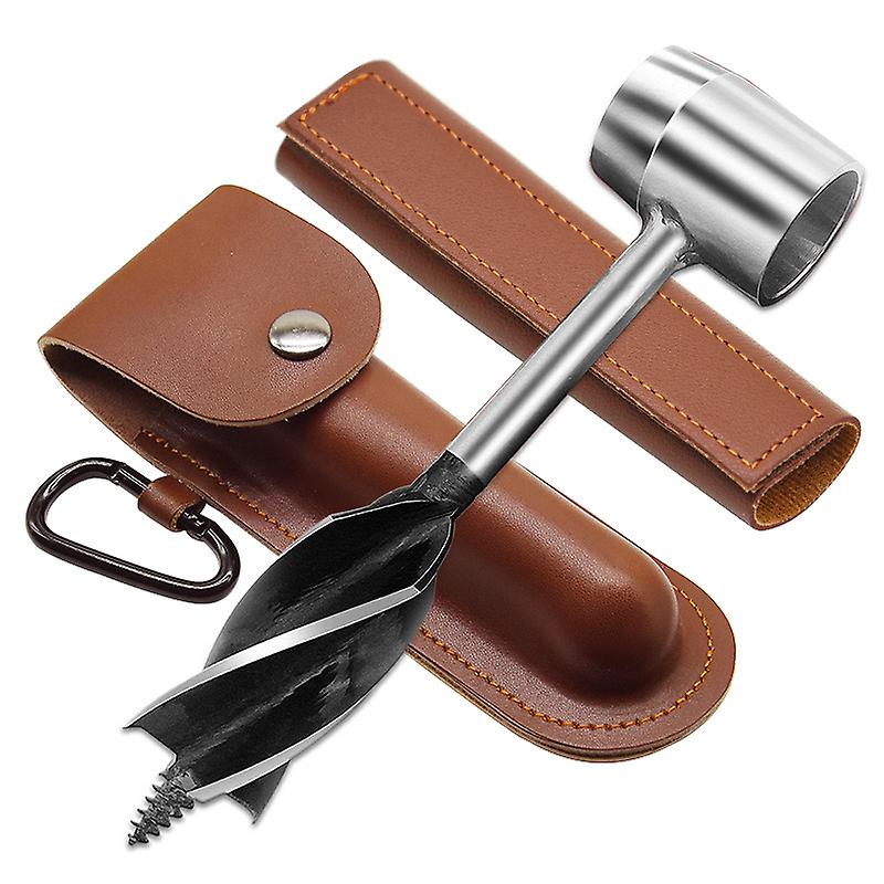 Pxcl Hand Drill For Woodworking, Manual Survival Drill, Manual Auger Bushcraft Tools, Camping Manual Auger For Camping