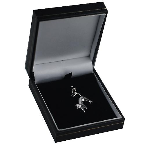 Silver 23x21mm Cat Pendant or Charm